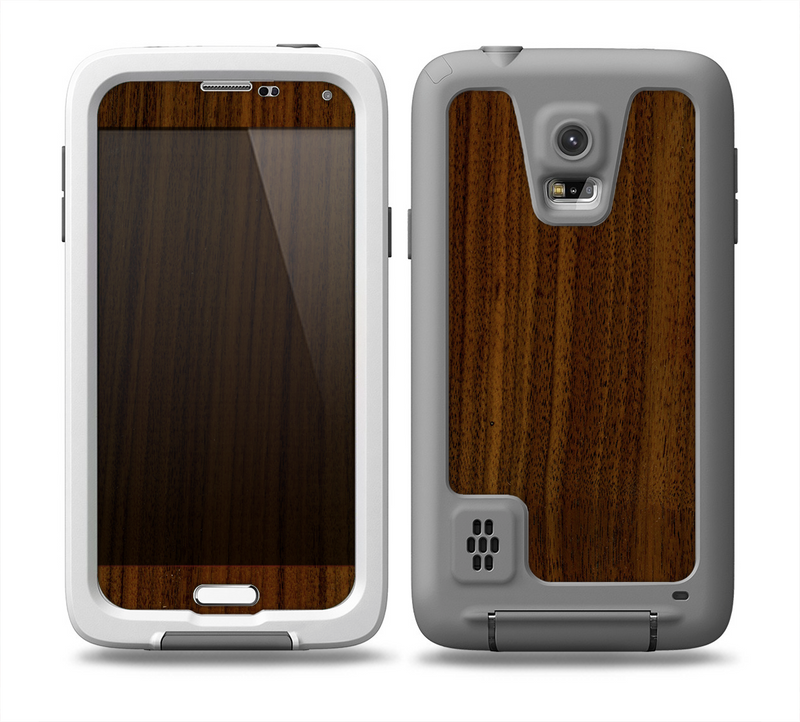 The Dark Walnut Wood Skin for the Samsung Galaxy S5 frē LifeProof Case