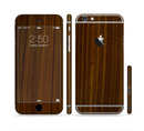 The Dark Walnut Wood Sectioned Skin Series for the Apple iPhone 6 Plus