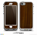 The Dark Walnut Wood Skin for the iPhone 5-5s NUUD LifeProof Case for the lifeproof skins