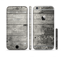 The Dark Washed Wood Planks Sectioned Skin Series for the Apple iPhone 6s Plus
