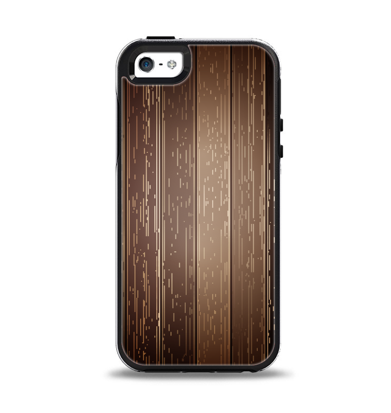 The Dark Wood Texture V5 Apple iPhone 5-5s Otterbox Symmetry Case Skin Set