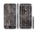 The Dark Wood with Floral Pattern Sectioned Skin Series for the Apple iPhone 6s Plus