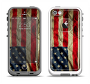 The Dark Wrinkled American Flag Apple iPhone 5-5s LifeProof Fre Case Skin Set