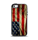 The Dark Wrinkled American Flag Apple iPhone 5-5s Otterbox Symmetry Case Skin Set