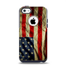 The Dark Wrinkled American Flag Apple iPhone 5c Otterbox Commuter Case Skin Set