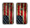 The Dark Wrinkled American Flag Apple iPhone 6 Plus LifeProof Nuud Case Skin Set