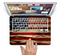 The Dark Wrinkled American Flag Skin Set for the Apple MacBook Pro 15" with Retina Display