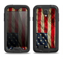 The Dark Wrinkled American Flag Samsung Galaxy S4 LifeProof Nuud Case Skin Set