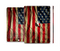 The Dark Wrinkled American Flag Skin Set for the Apple iPad Pro