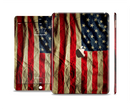 The Dark Wrinkled American Flag Skin Set for the Apple iPad Air 2