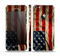 The Dark Wrinkled American Flag Skin Set for the Apple iPhone 5
