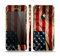 The Dark Wrinkled American Flag Skin Set for the Apple iPhone 5s
