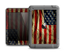 The Dark Wrinkled American Flag Apple iPad Air LifeProof Fre Case Skin Set