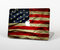 The Dark Wrinkled American Flag Skin Set for the Apple MacBook Pro 15" with Retina Display