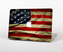 The Dark Wrinkled American Flag Skin for the Apple MacBook Pro 15"