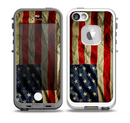 The Dark Wrinkled American Flag Skin for the iPhone 5-5s frē LifeProof Case