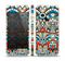 The Decorative Blue & Red Aztec Pattern Skin Set for the Apple iPhone 5s