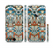 The Decorative Blue & Red Aztec Pattern Sectioned Skin Series for the Apple iPhone 6 Plus