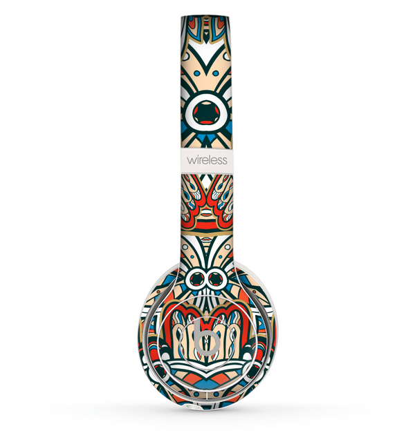 The Decorative Blue & Red Aztec Pattern Skin Set for the Beats by Dre Solo 2 Wireless Headphones