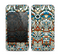 The Decorative Blue & Red Aztec Pattern Skin for the Apple iPhone 4-4s