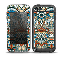 The Decorative Blue & Red Aztec Pattern Skin for the iPod Touch 5th Generation frē LifeProof Case