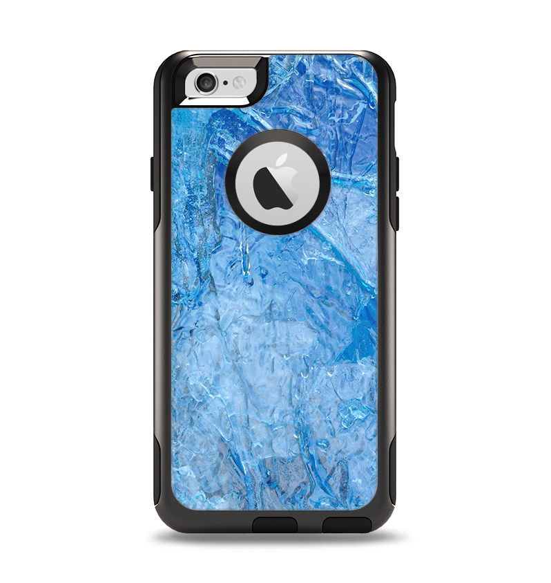 The Deep Blue Ice Texture Apple iPhone 6 Otterbox Commuter Case Skin Set