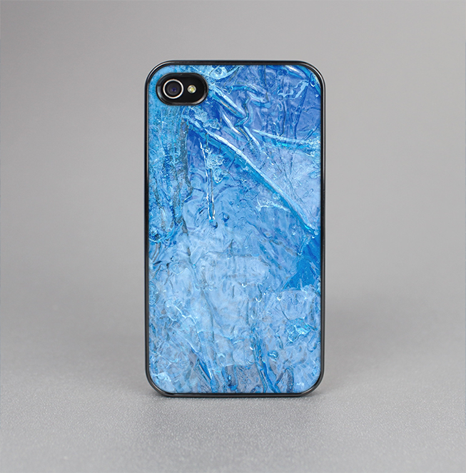 The Deep Blue Ice Texture Skin-Sert for the Apple iPhone 4-4s Skin-Sert Case