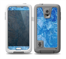 The Deep Blue Ice Texture Skin for the Samsung Galaxy S5 frē LifeProof Case