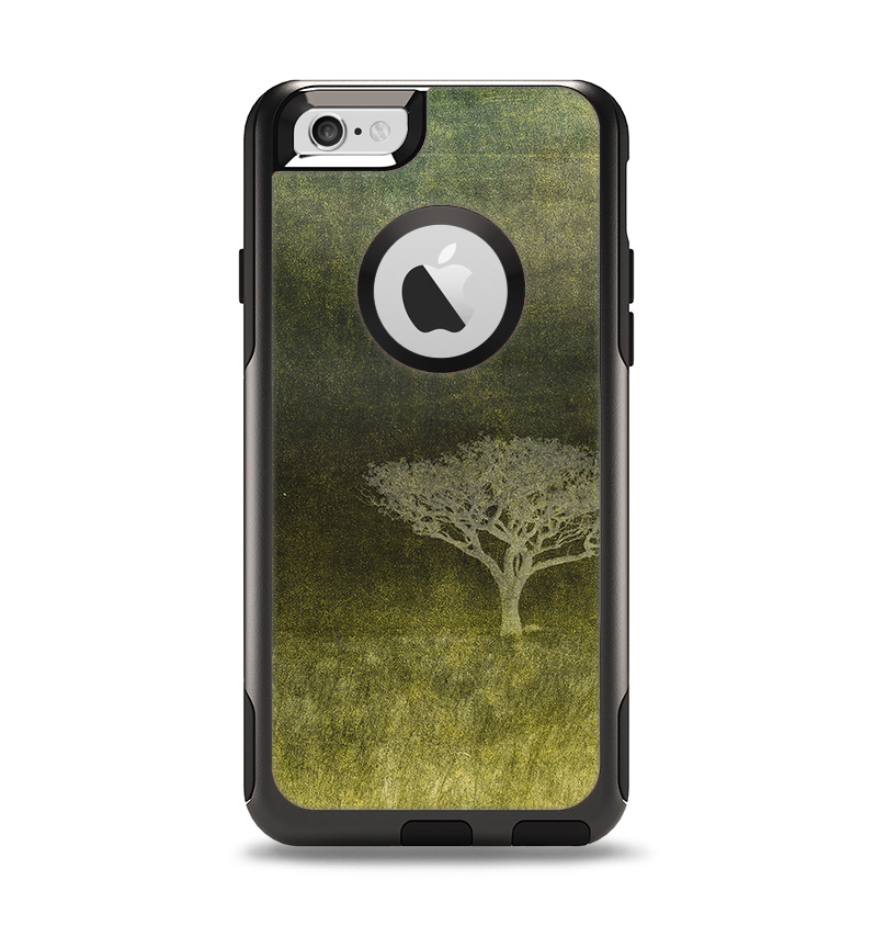 The Deep Green Tree Pastel Painting Apple iPhone 6 Otterbox Commuter Case Skin Set