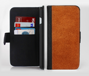 The Deep Orange Texture Ink-Fuzed Leather Folding Wallet Credit-Card Case for the Apple iPhone 6/6s, 6/6s Plus, 5/5s and 5c