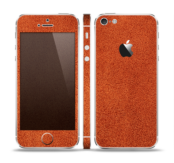 The Deep Orange Texture Skin Set for the Apple iPhone 5