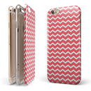 The Deep Pink and White Chevron Pattern iPhone 6/6s or 6/6s Plus 2-Piece Hybrid INK-Fuzed Case