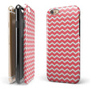 The Deep Pink and White Chevron Pattern iPhone 6/6s or 6/6s Plus 2-Piece Hybrid INK-Fuzed Case