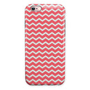 The Deep Pink and White Chevron Pattern iPhone 6/6s or 6/6s Plus 2-Piece Hybrid INK-Fuzed Case