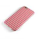 The Deep Pink and White Chevron Pattern iPhone 6/6s or 6/6s Plus 2-Piece Hybrid INK-Fuzed Case