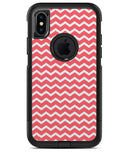 The Deep Pink and White Chevron Pattern 2 - iPhone X OtterBox Case & Skin Kits