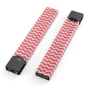 The Deep Pink and White Chevron Pattern - Premium Decal Protective Skin-Wrap Sticker compatible with the Juul Labs vaping device