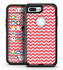 The Deep Pink and White Chevron Pattern - iPhone 7 Plus/8 Plus OtterBox Case & Skin Kits