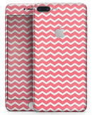 The Deep Pink and White Chevron Pattern - Skin-kit for the iPhone 8 or 8 Plus