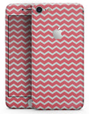 The Deep Pink and White Chevron Pattern - Skin-kit for the iPhone 8 or 8 Plus