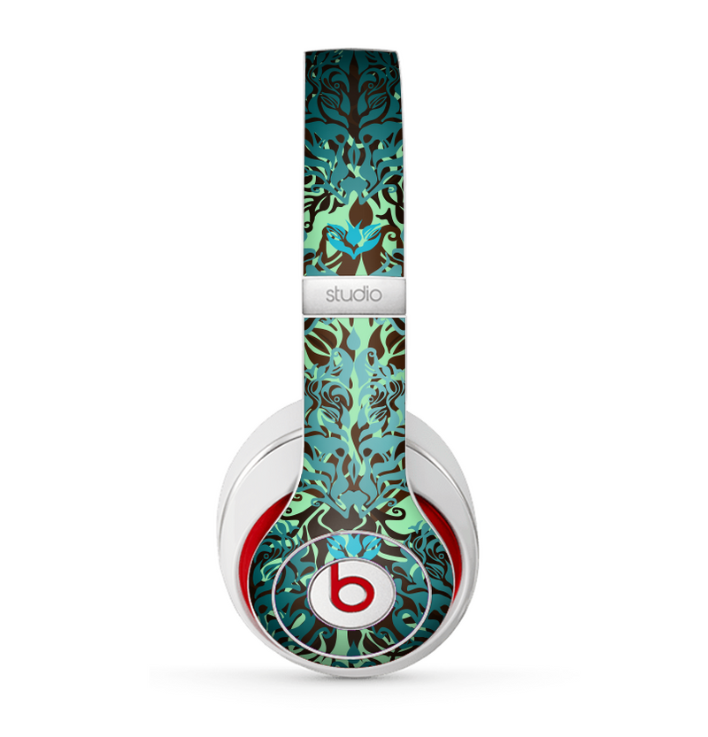 The Delicate Abstract Green Pattern Skin for the Beats by Dre Studio (2013+ Version) Headphones