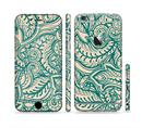 The Delicate Green & Tan Floral Lace Sectioned Skin Series for the Apple iPhone 6s Plus