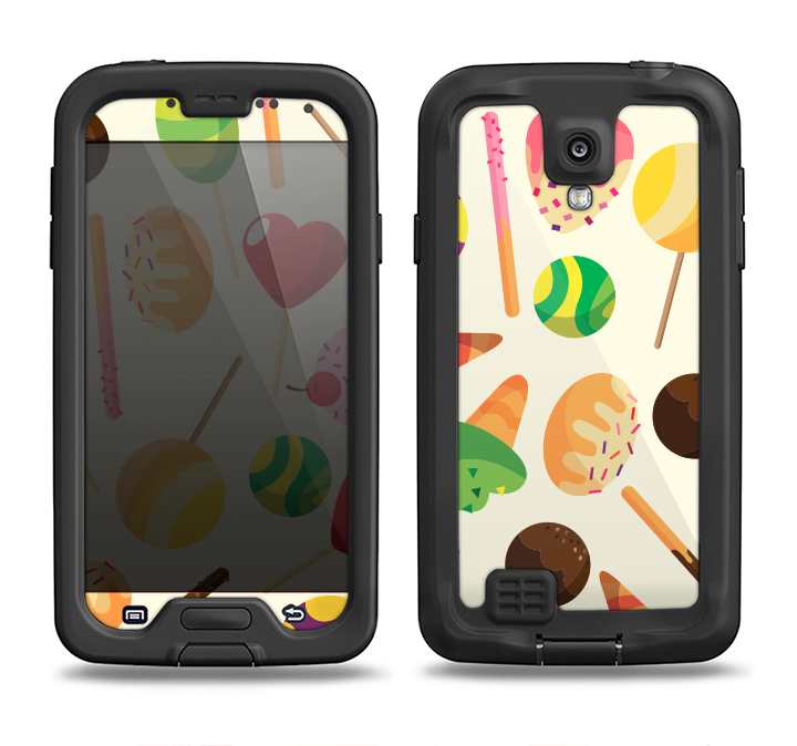 The Delish Treats Color Pattern Samsung Galaxy S4 LifeProof Fre Case Skin Set