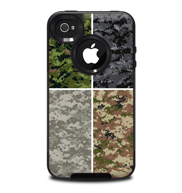 The Digital Camouflage All Skin for the iPhone 4-4s OtterBox Commuter Case