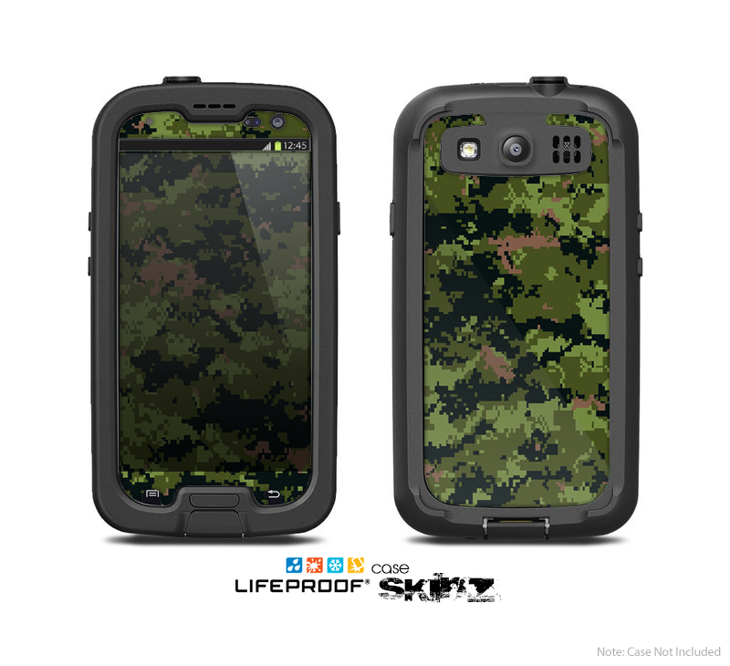 The Digital Camouflage V1 Skin For The Samsung Galaxy S3 LifeProof Case