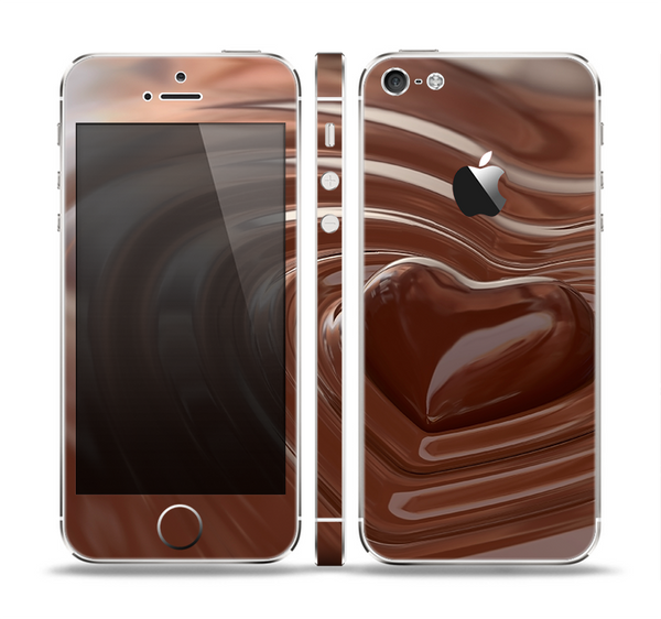The Dipped Chocolate Heart Skin Set for the Apple iPhone 5