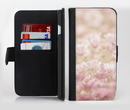 The Distant Pink Flowerland Ink-Fuzed Leather Folding Wallet Credit-Card Case for the Apple iPhone 6/6s, 6/6s Plus, 5/5s and 5c