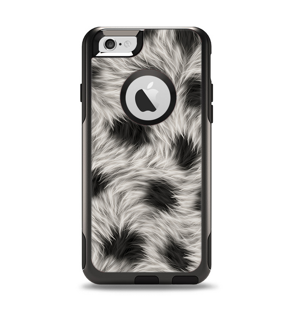 The Dotted Black & White Animal Fur Apple iPhone 6 Otterbox Commuter Case Skin Set