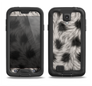 The Dotted Black & White Animal Fur Samsung Galaxy S4 LifeProof Nuud Case Skin Set