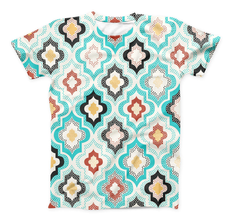 The Dotted Moroccan pattern ink-Fuzed Unisex All Over Full-Printed Fitted Tee Shirt